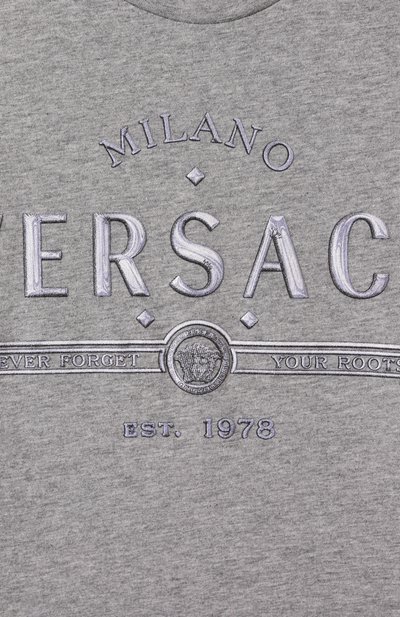 Хлопковая футболка VERSACE, арт. 1018293/1A13085, фото 3
