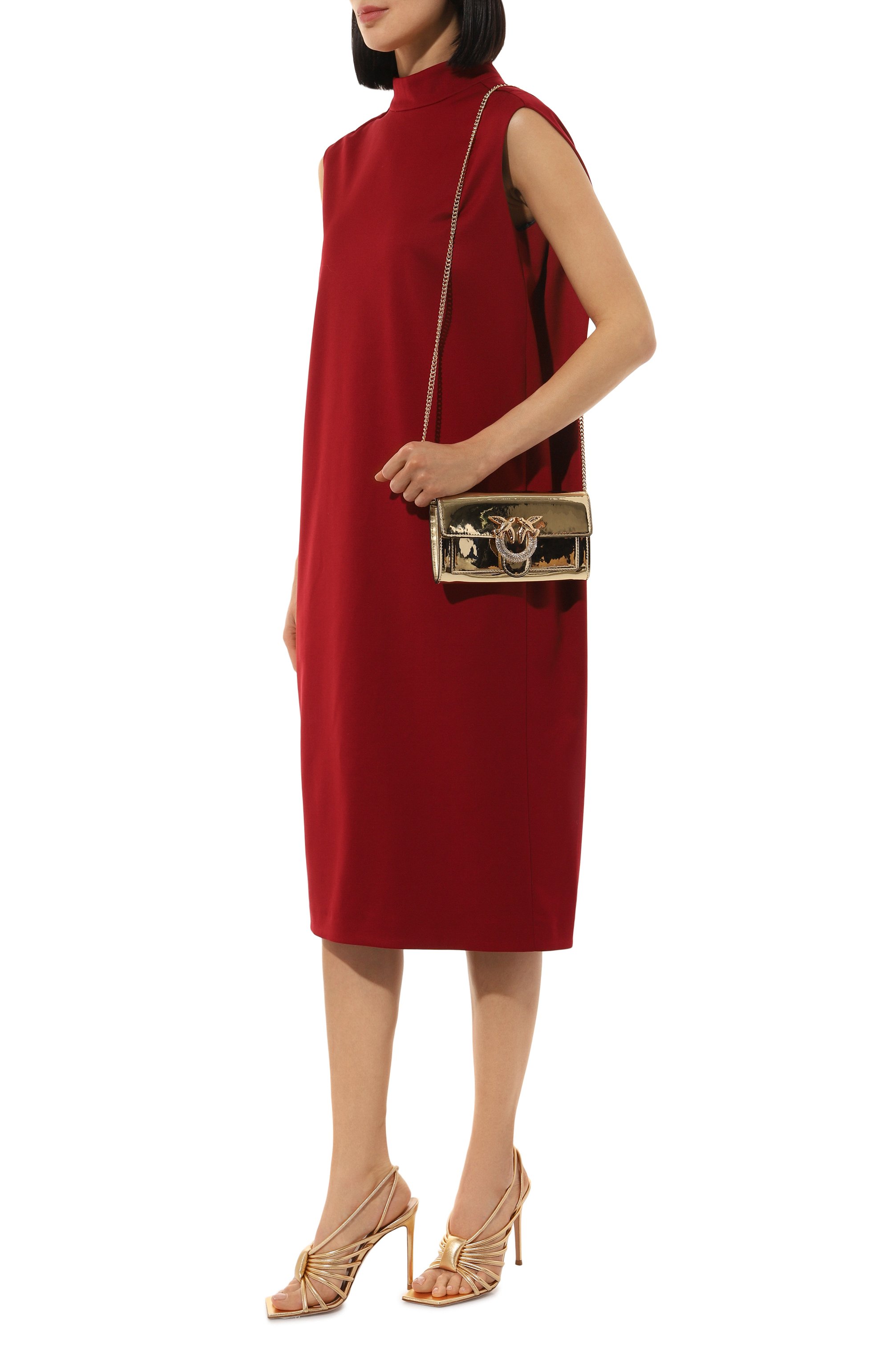 Сумка love one PINKO золотого цвета по цене 32600 руб., арт. 100062/A1JD, фото 7 Сумка love one PINKO, арт. 100062/A1JD, фото 7