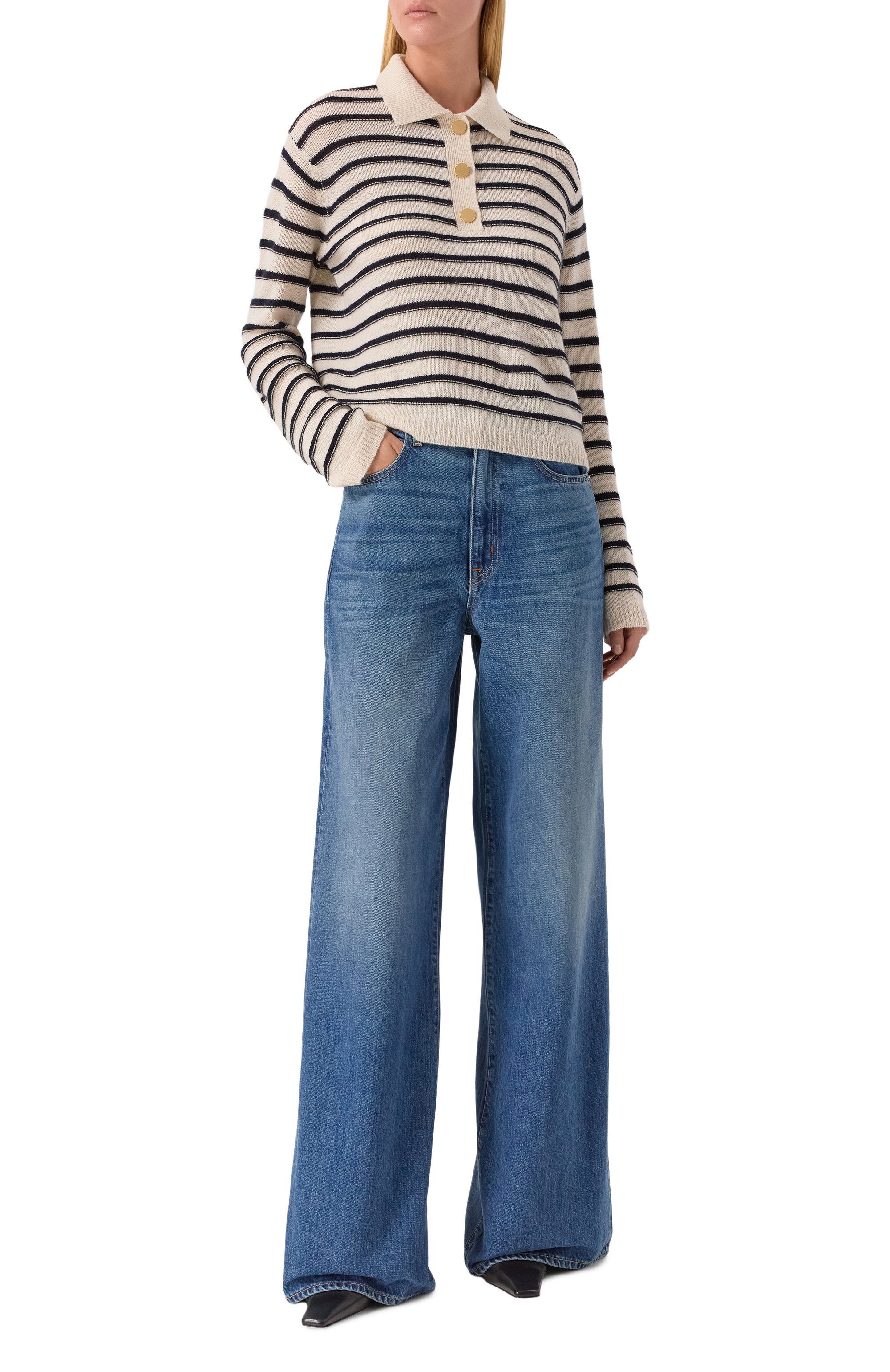 Поло из шерсти и кашемира ALLUDE, арт. 255/17022, фото 2