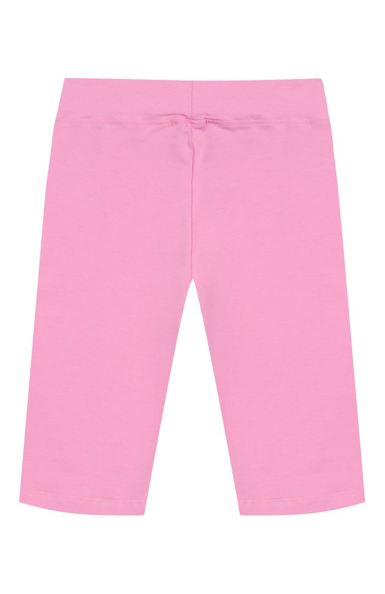 Детские хлопковы�е легинсы MSGM KIDS розового цвета, арт. S5MSJGCL087 | Фото 2 (Материал внешний: Хлопок; Нос: Не проставлено; Девочки Кросс-КТ: Леггинсы-одежда; Автоматизация состава: Проставлено; Ростовка одежда: 12 лет | 152 см, 16 лет | 164 см, 10 - 11 лет | 140 - 146см, 8 лет | 128 см, 6 лет | 116 см)