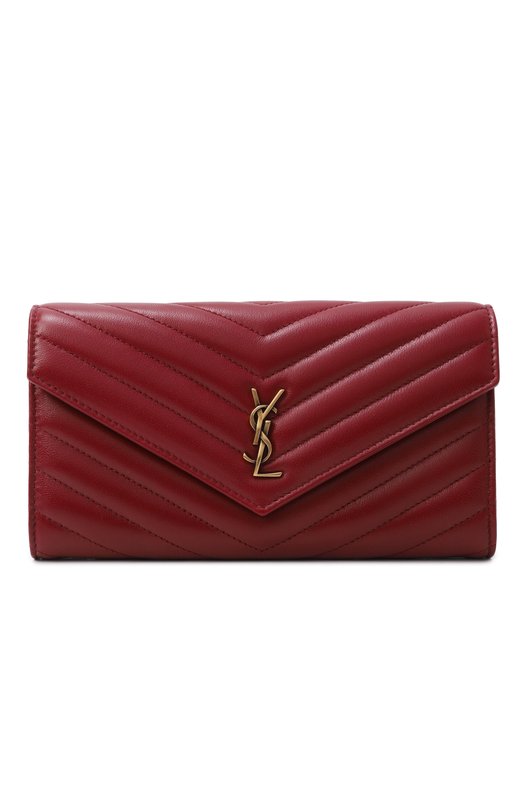 Кожаный кошелек Cassandre Saint Laurent 863729/AAEAX Красный 863729/AAEAX