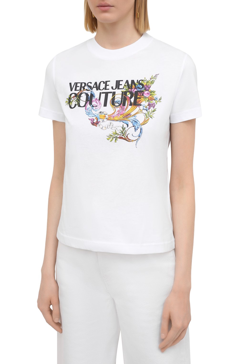 Хлопковая футболка VERSACE JEANS COUTURE, арт. B2HWA7KA-WDP613/30457, фото 3