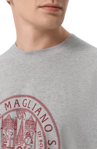 Хлопковый лонгслив MAGLIANO серого цвета по цене 36450 руб., арт. MGFW26TT07012, фото 5 Хлопковый лонгслив MAGLIANO, арт. MGFW26TT07012, фото 5