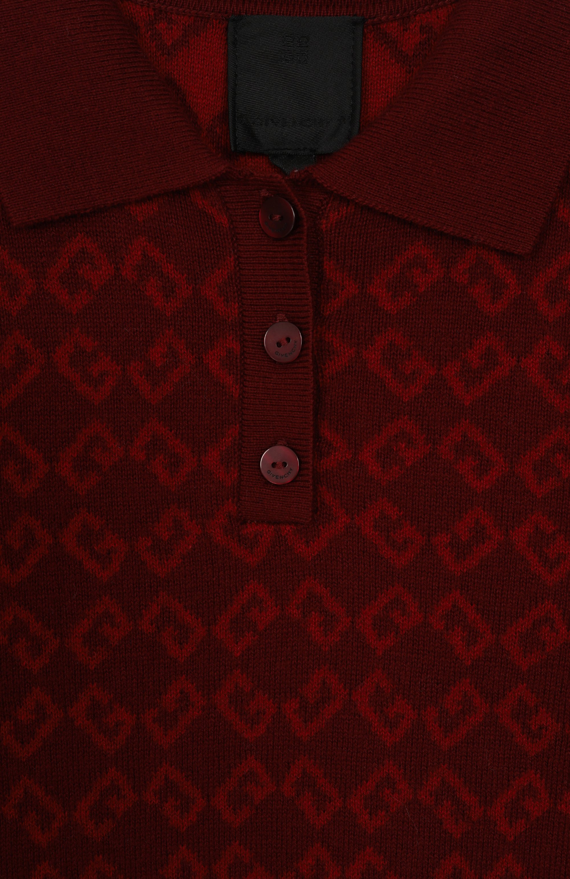 Платье из хлопка и кашемира GIVENCHY бордового цвета по цене 57550 руб., арт. H31000, фото 3 Платье из хлопка и кашемира GIVENCHY, арт. H31000, фото 3
