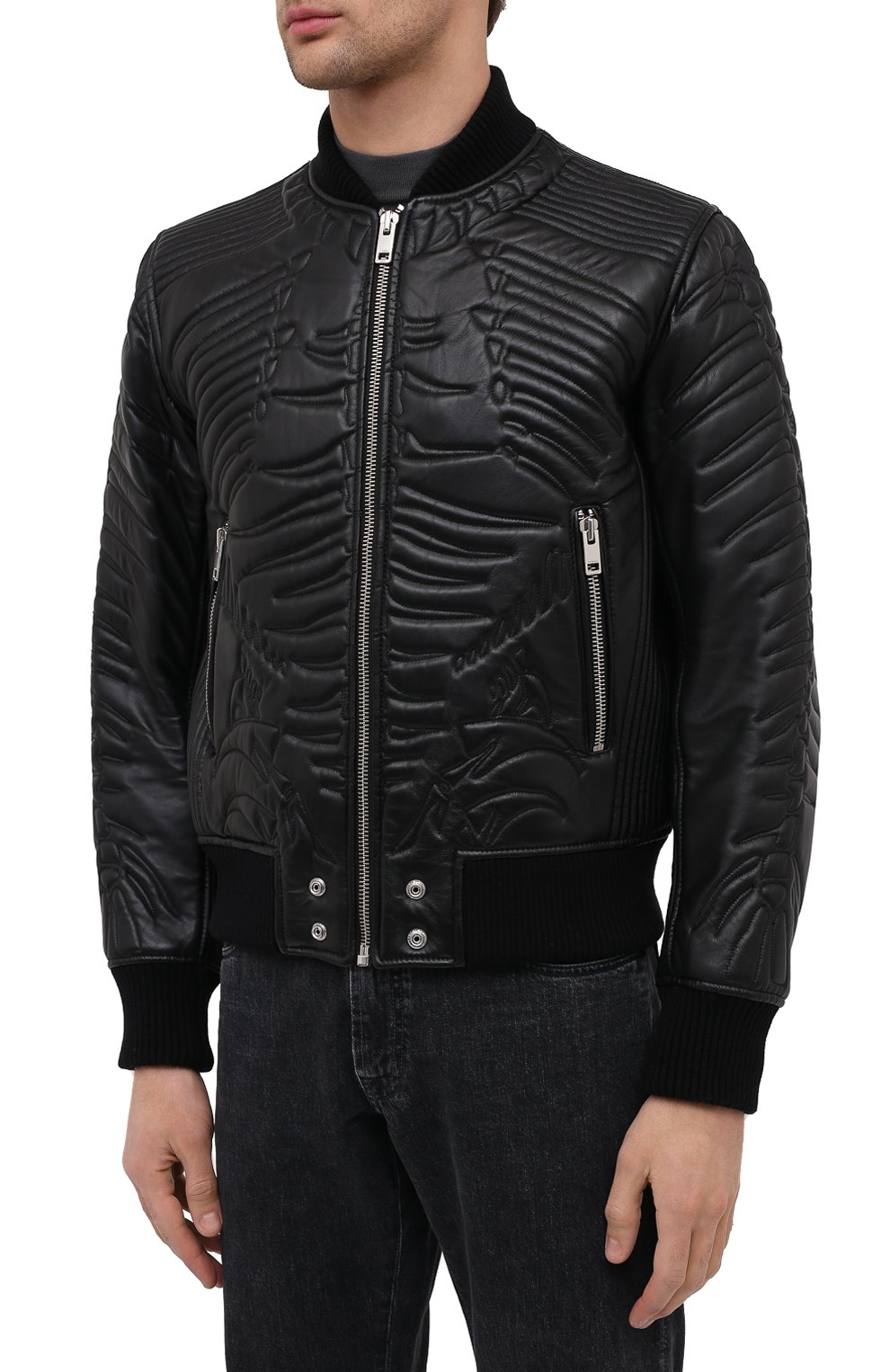 Кожаный бомбер DIESEL, арт. A01956/0BDAD, фото 3