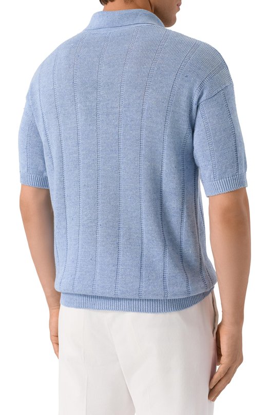 Кардиган изо льна и хлопка MVST MS60-1233-01MUBIG Голубой  MS60-1233-01MUBIG Фото 4