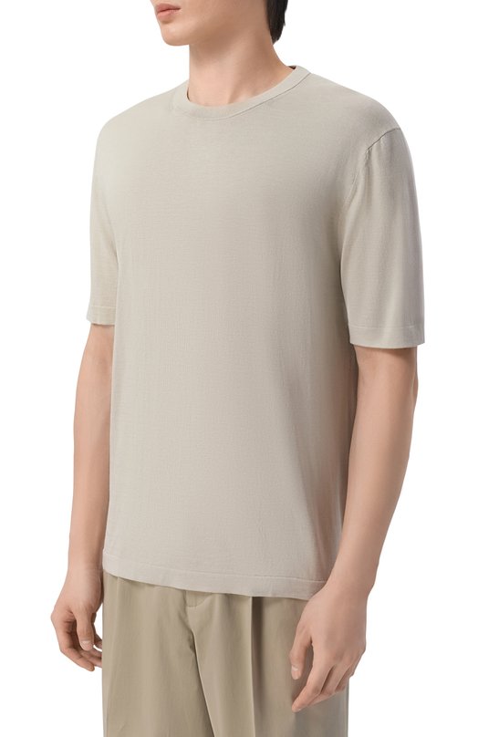 Джемпер из шелка и хлопка 12 STOREEZ 136313 Зелёный  136313 Фото 3