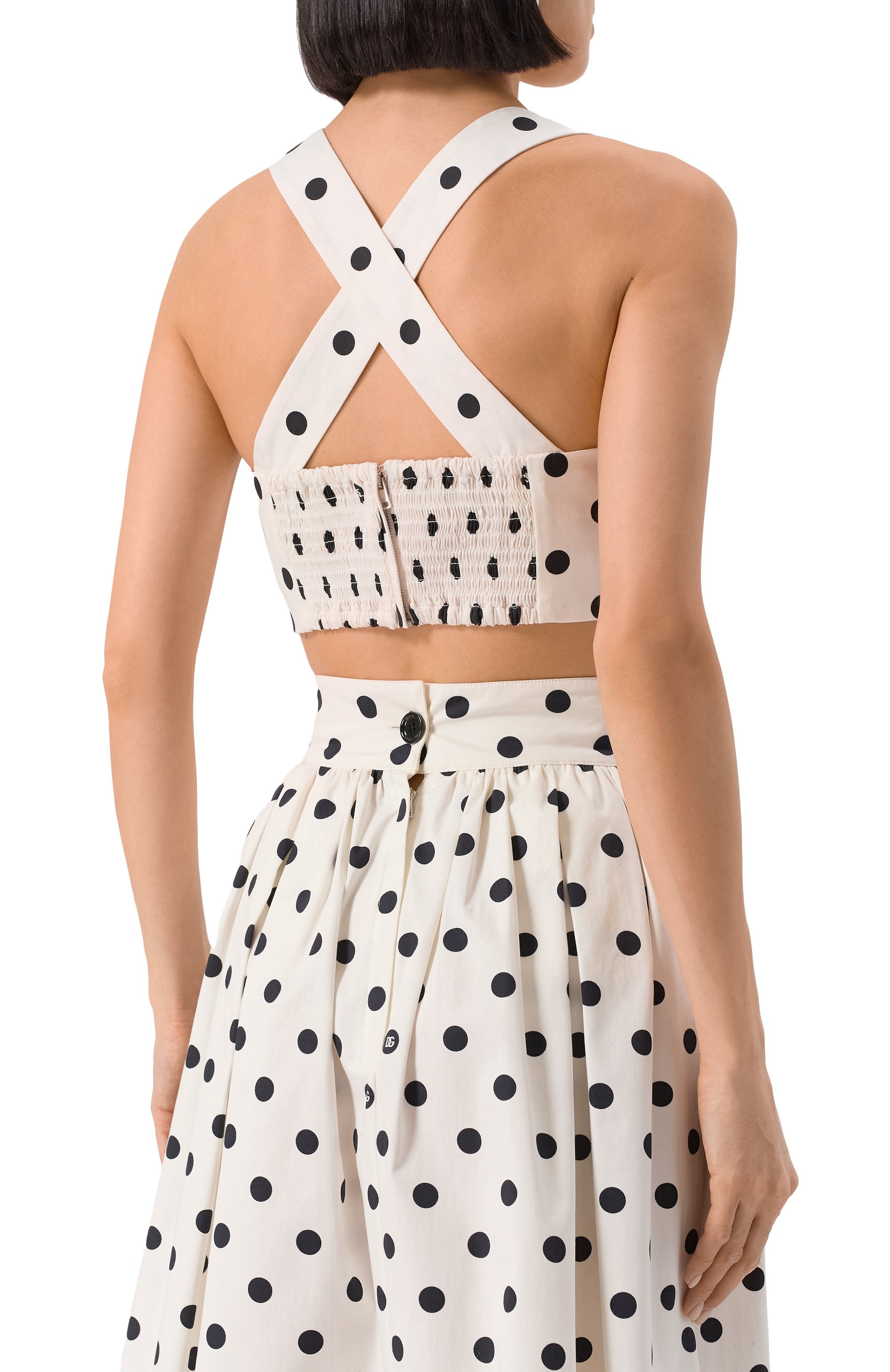 Хлопковый топ-бюстье DOLCE & GABBANA, арт. F7AD5T/FSFNM, фото 4