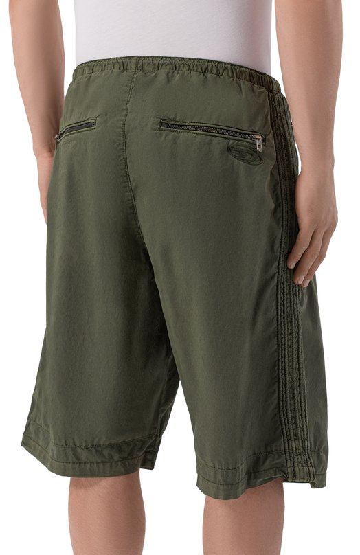 Хлопковые шорты Diesel A20170/0ENBG Хаки  A20170/0ENBG Фото 4