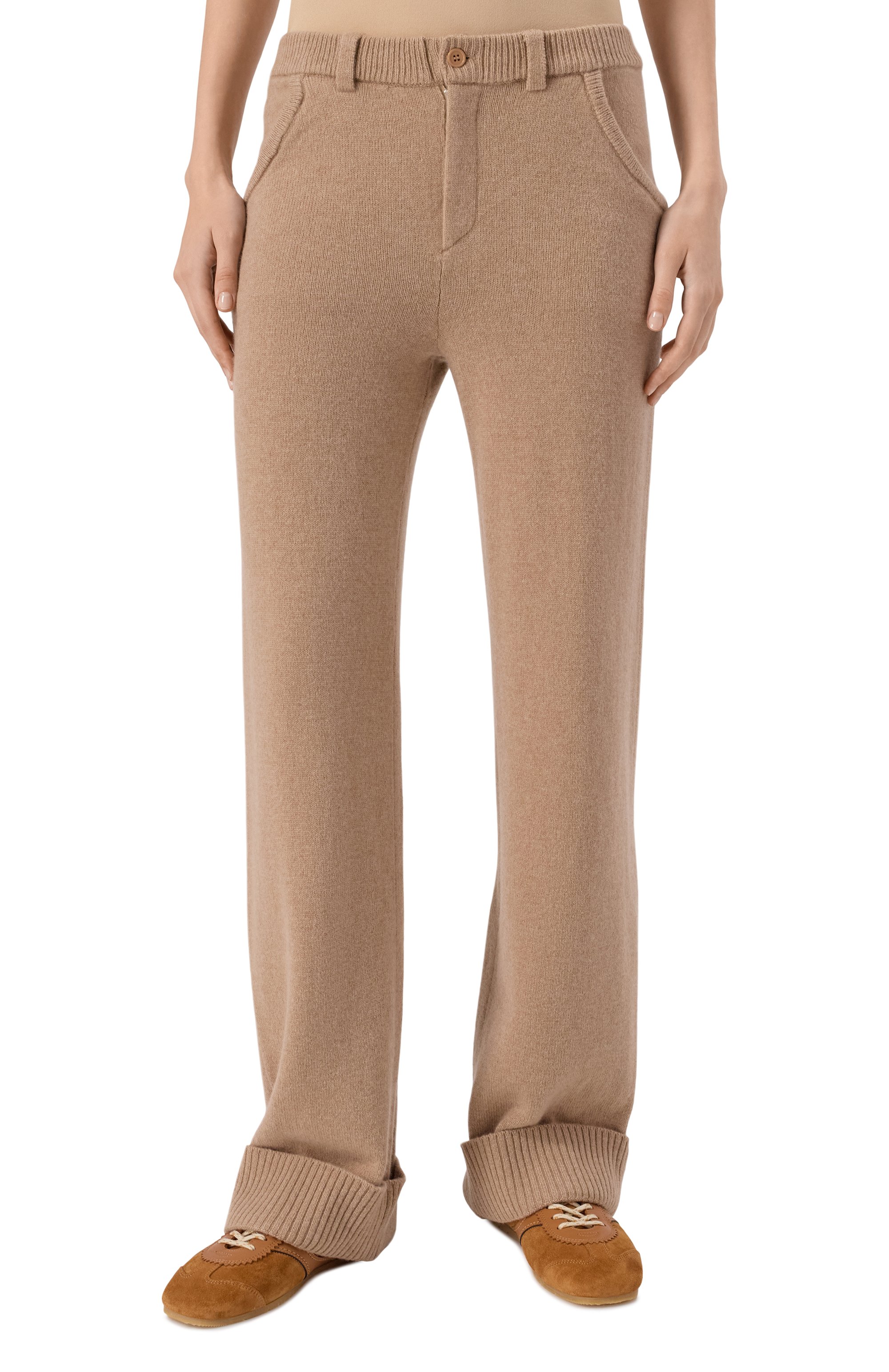 Шерстные брюки AYA MUSE бежевого цвета по цене 79900 руб., арт. AMFW2529, фото 3 Шерстные брюки AYA MUSE, арт. AMFW2529, фото 3