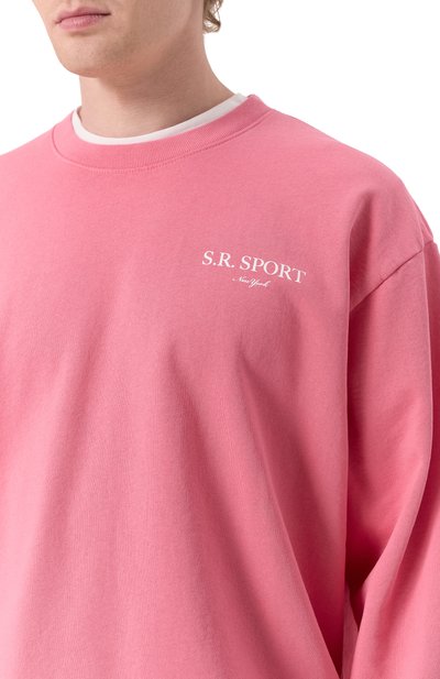 Хлопковый свитшот SPORTY AND RICH кораллового цвета по цене 24750 руб., арт. ST071612201P139, фото 5 Хлопковый свитшот SPORTY AND RICH, арт. ST071612201P139, фото 5