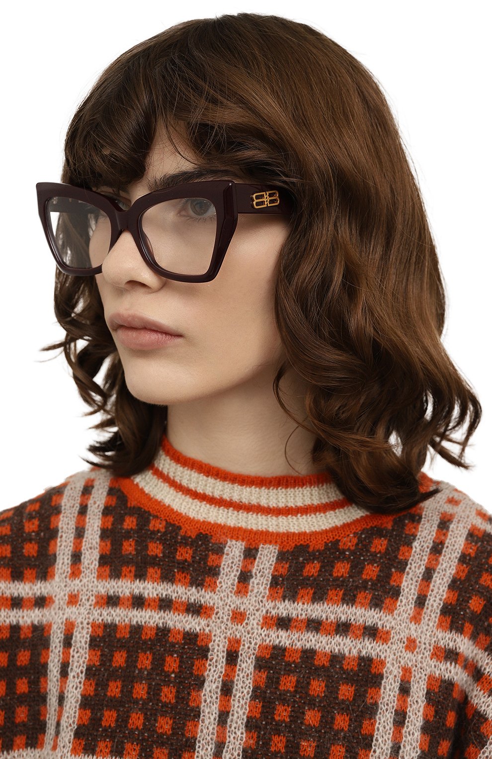 Оправа BALENCIAGA бордового цвета по цене 34400 руб., арт. BB0275 003, фото 2 Оправа BALENCIAGA, арт. BB0275 003, фото 2