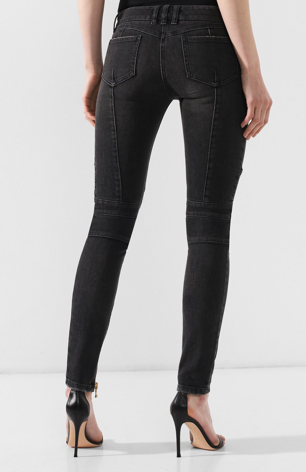 Джинсы с декоративными молниями BALMAIN, арт. RF1995999/265N, фото 4