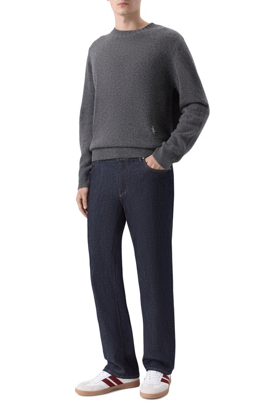 Свитер из кашемира и шерсти Sporty and Rich WS08362302GY04 Серый  WS08362302GY04 Фото 2