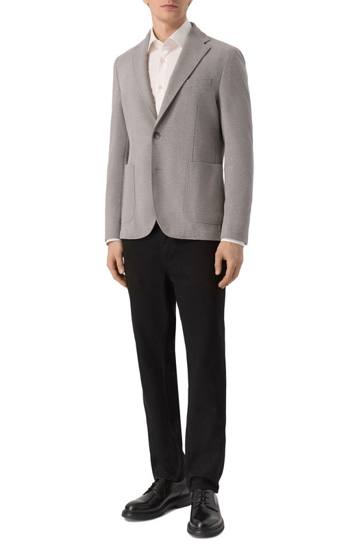 Однобортный пиджак BOSS 50562499 Серый  50562499 Фото 3