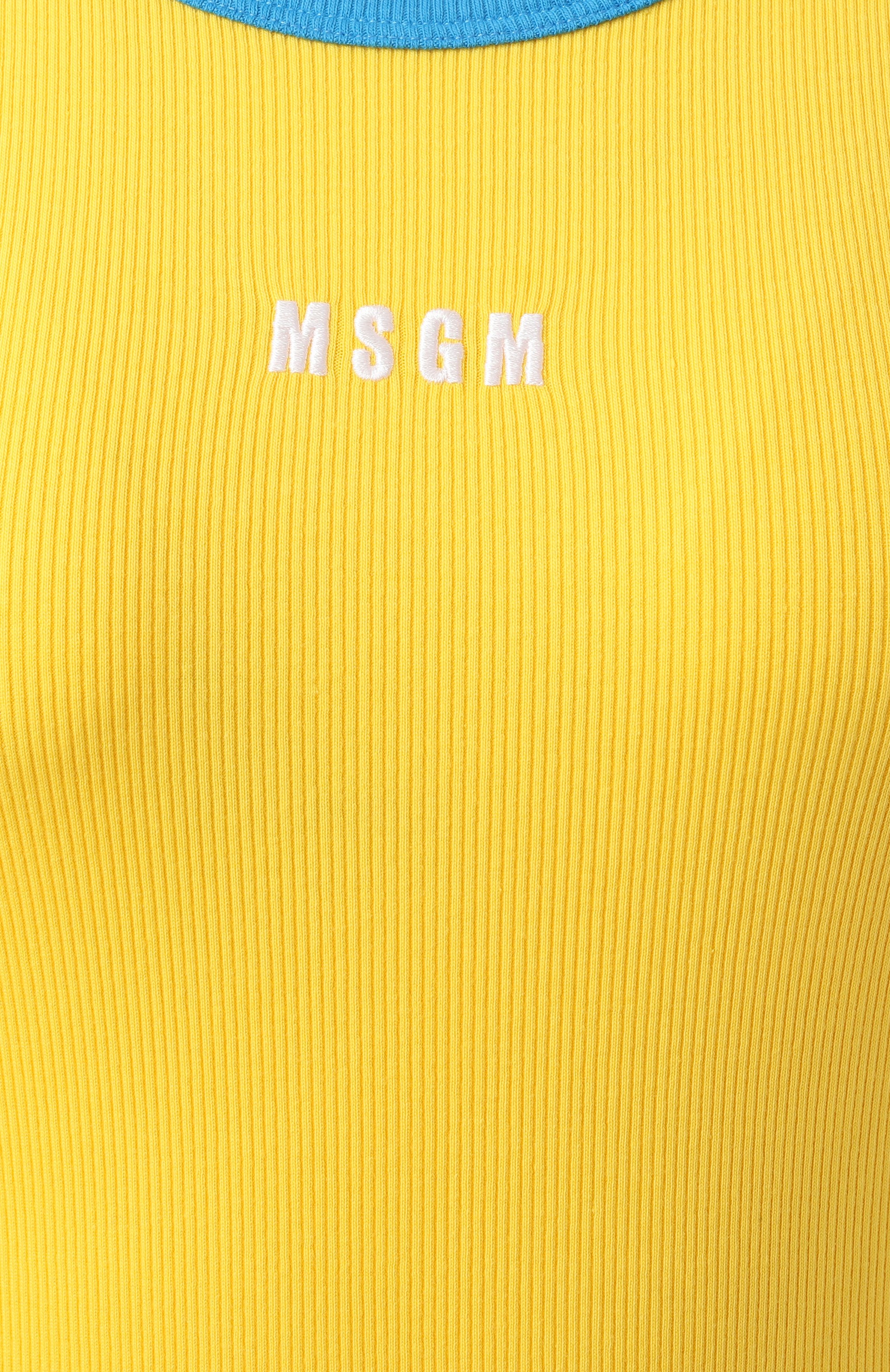 Хлопковая майка MSGM, арт. 3841MDT76/257120, фото 6