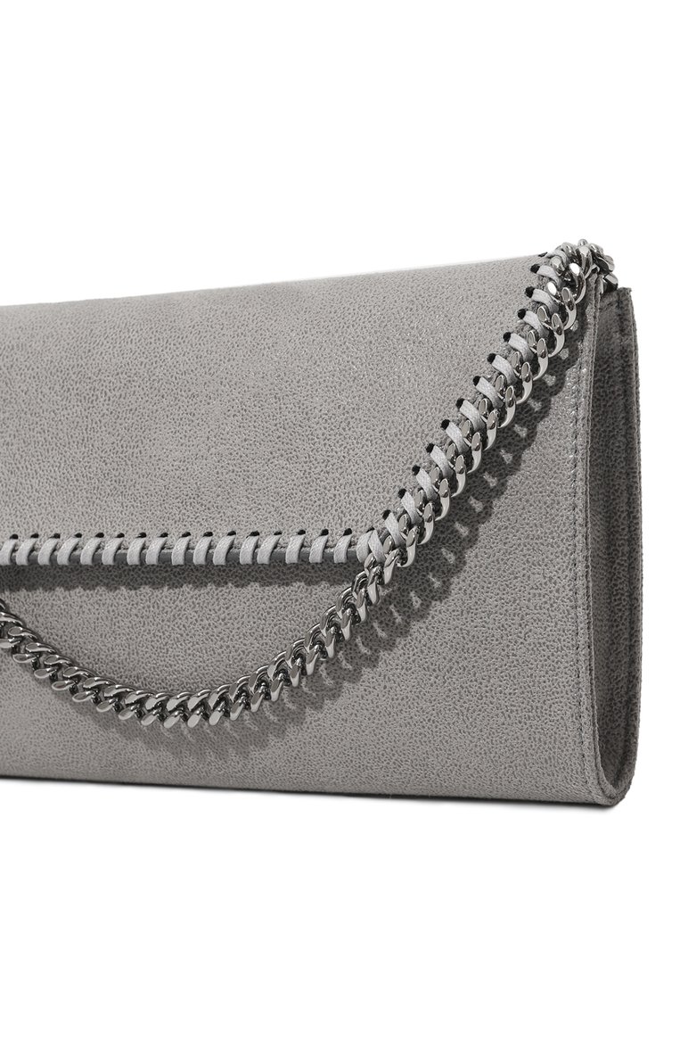 Женская сумка falabella mini STELLA MCCARTNEY светло-серого цвета, арт. 581238/W9132 | Фото 3 (Материал: Текстиль; Размер: mini; Ремень/цепочка: На ремешке; Сумки-технические: Сумки через плечо)