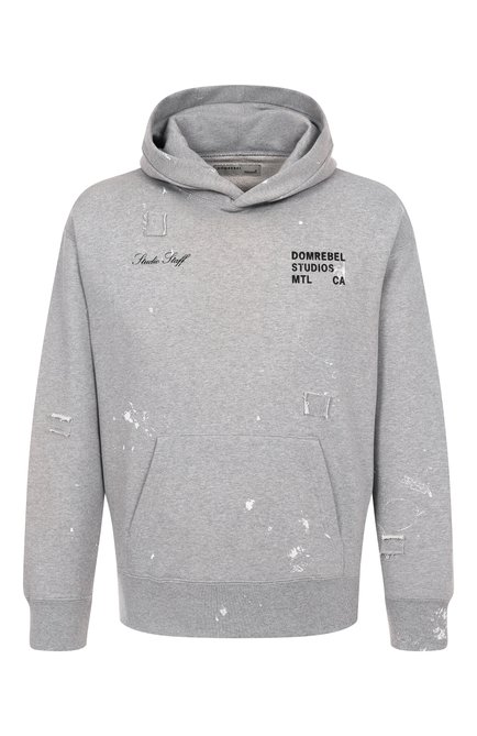 Мужской хлопковое худи DOMREBEL, арт. M STAFF PULL0VER H00DIE