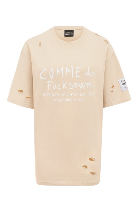 фото Хлопковая футболка comme des fuckdown