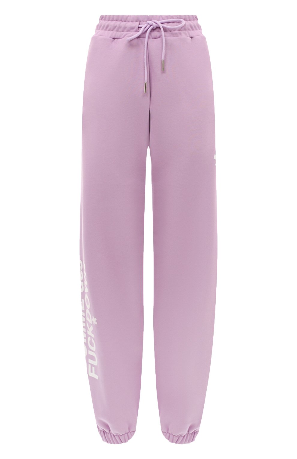 Хлопковые джоггеры COMME DES FUCKDOWN сиреневого цвета по цене 17450 руб., арт. CDFD2082, фото 1 Хлопковые джоггеры COMME DES FUCKDOWN, арт. CDFD2082, фото 1