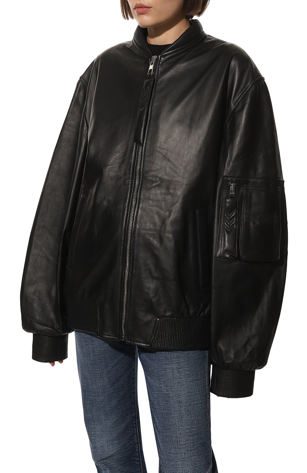 Кожаный бомбер MANOKHI, арт. A00280S, фото 3