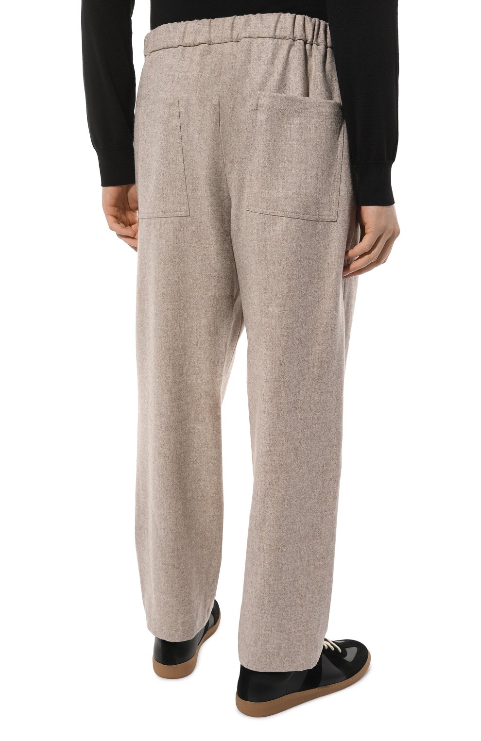 Шерстяные брюки JIL SANDER бежевого цвета по цене 83050 руб., арт. J47KA0016/J40119, фото 4 Шерстяные брюки JIL SANDER, арт. J47KA0016/J40119, фото 4