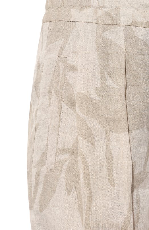 Льняные брюки Brunello Cucinelli MB650P8597 Бежевый  MB650P8597 Фото 5