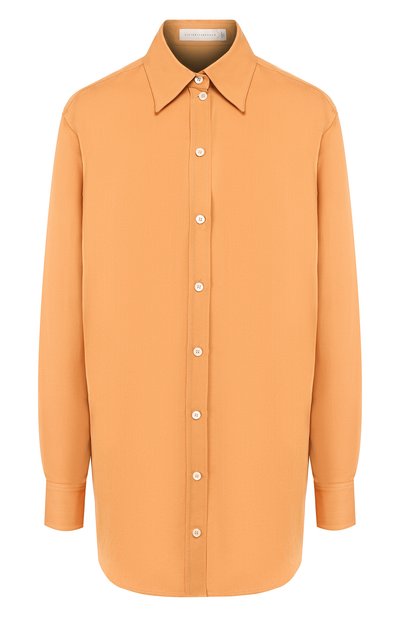 Женская рубашка из смеси вискозы и шелка VICTORIA BECKHAM, арт. SH LNG 1703B PSS19 MATT DUCHESS