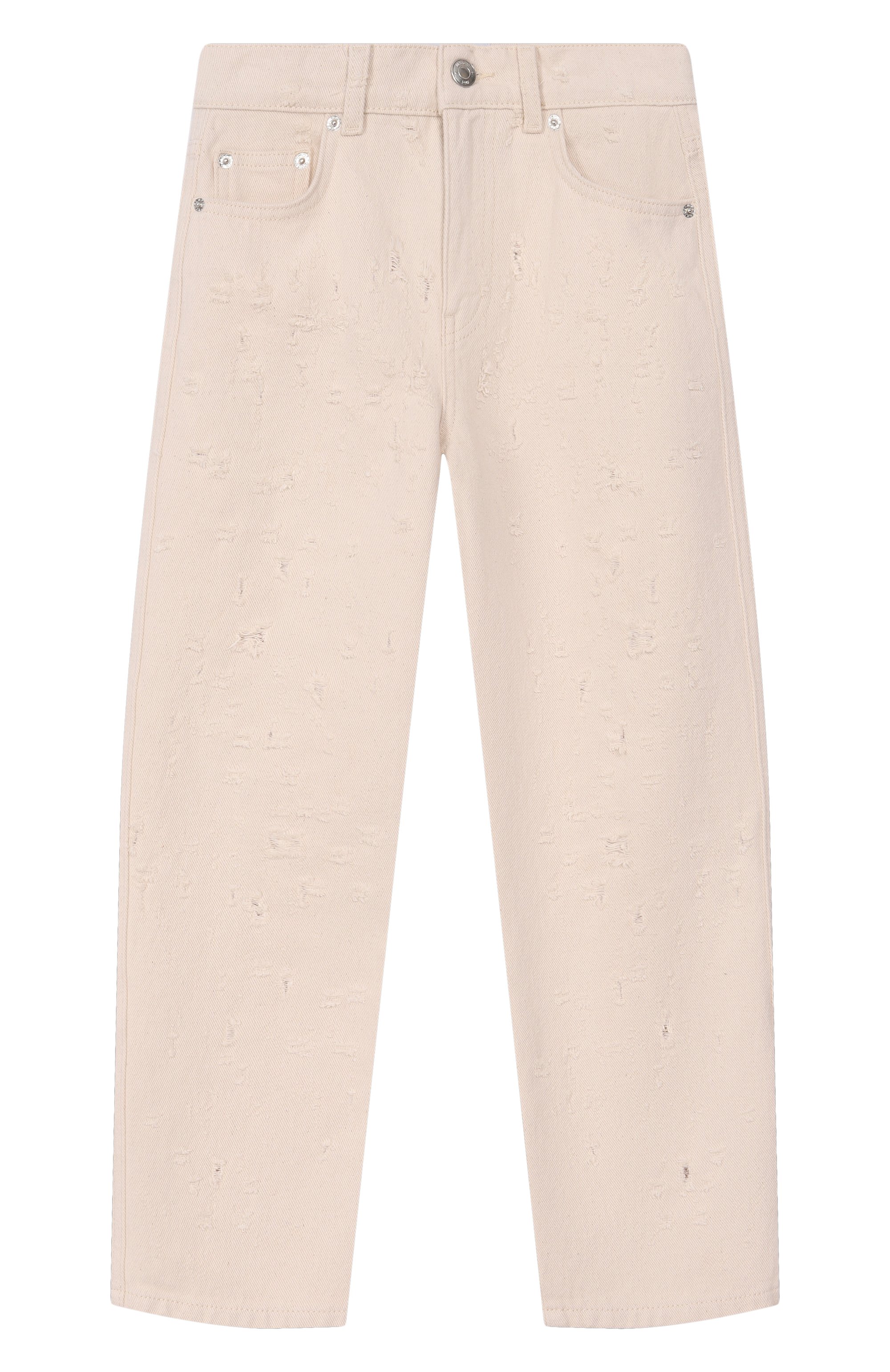 Джинсы MSGM KIDS кремового цвета по цене 17450 руб., арт. S6MSJBDP149, фото 1 Джинсы MSGM KIDS, арт. S6MSJBDP149, фото 1