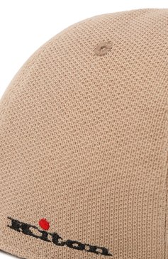 Мужская хлопковая бейсболка KITON бежевого цвета, арт. UCAPP25K0712D | Фото 4 (Материал сплава: Проставлено; Материал: Текстиль, Хлопок; Нос: Не проставлено)