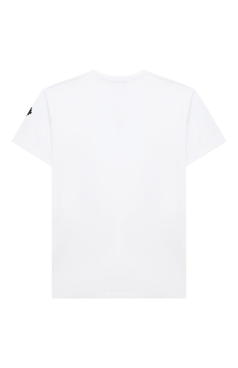 Детская хлопковая футболка MARCELO BURLON KIDS OF MILAN белого цвета, арт. 21E/B/MB/1102/0010/2-6Y | Фото 2 (Материал внешний: Хлопок; Рукава: Короткие; Региональные ограничения белый список (Axapta Mercury): RU, Не проставлено; Мальчики Кросс-КТ: Футболка-одежда; Драгоценные камни: Проставлено; Материал сплава: Проставлено; Нос: Не проставлено; Ростовка одежда: 6 лет | 116 см)