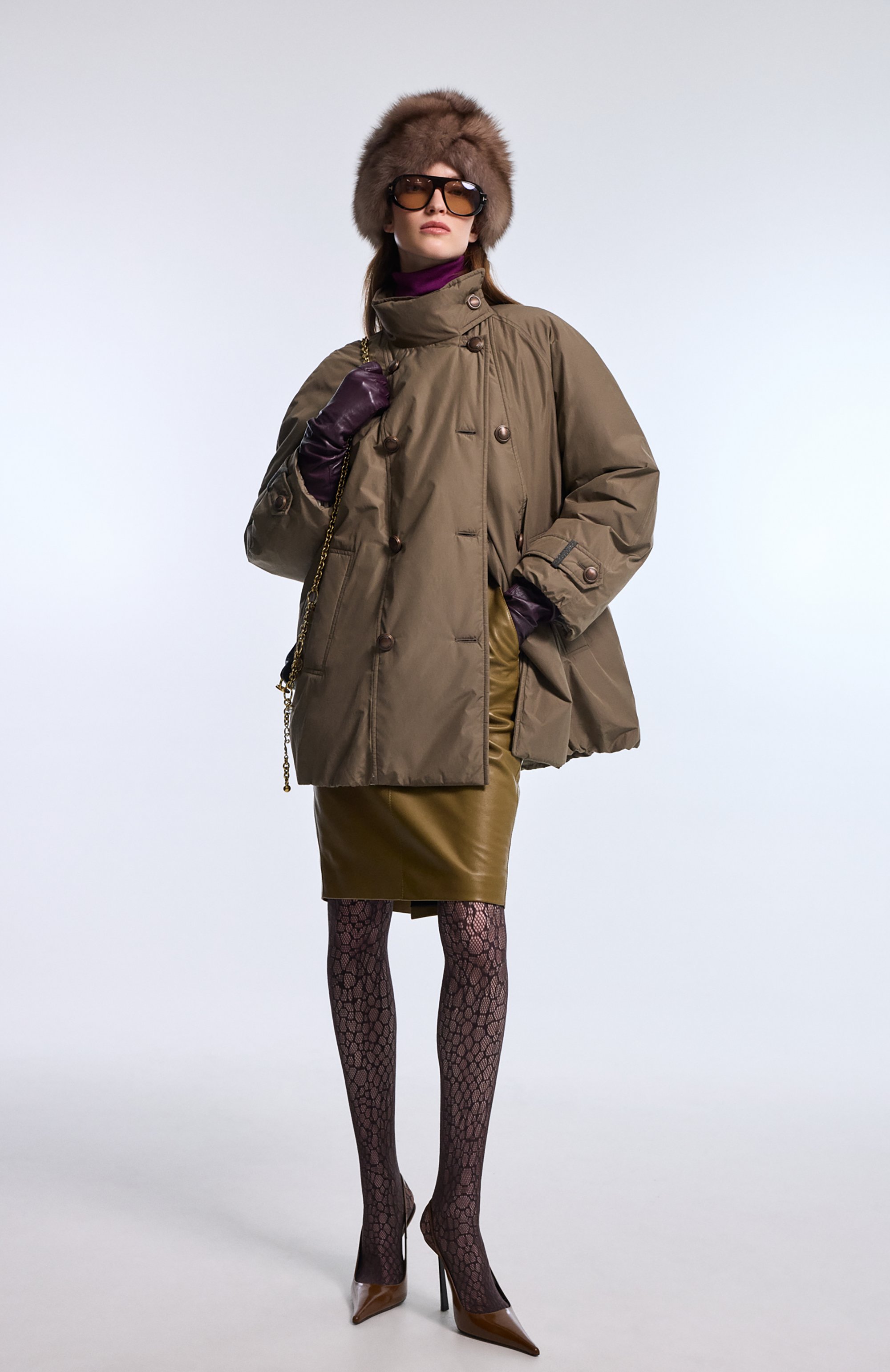 Кожаная юбка SAINT LAURENT, арт. 846801/Y50A2, фото 6