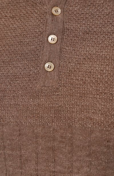 Поло изо льна и хлопка DANIELE FIESOLI коричневого цвета по цене 17550 руб., арт. DF0390, фото 5 Поло изо льна и хлопка DANIELE FIESOLI, арт. DF0390, фото 5