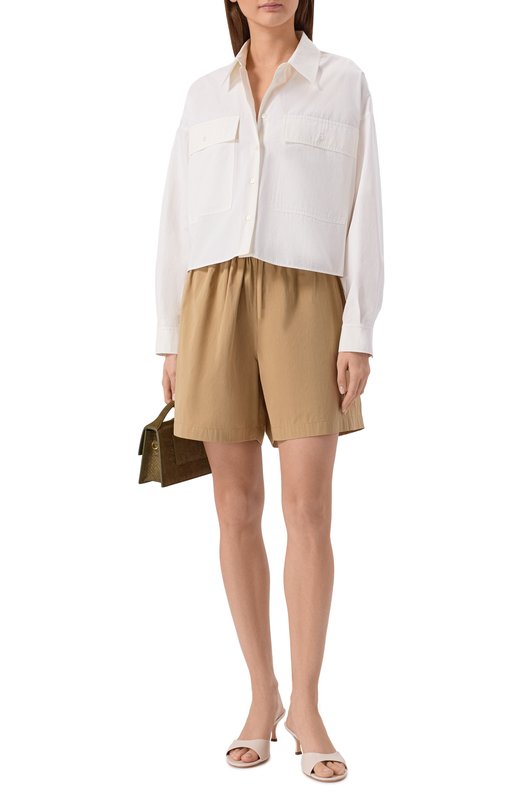 Хлопковая рубашка Weekend Max Mara WKDBRUN0 Белый  WKDBRUN0 Фото 2