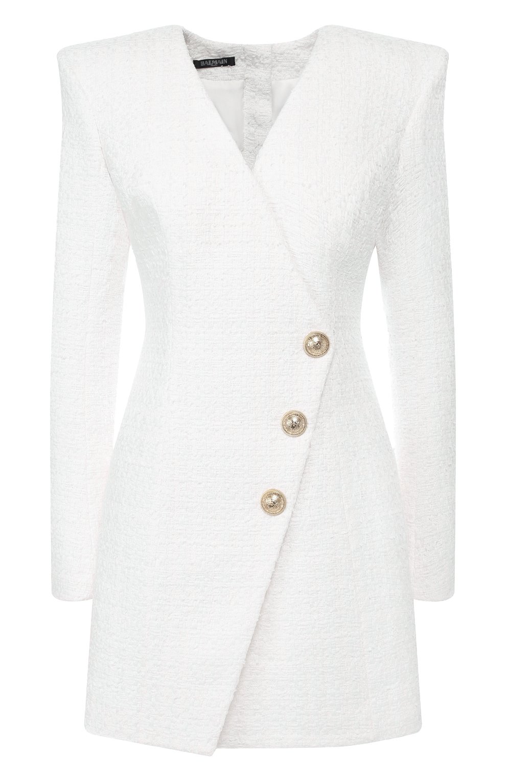 Платье BALMAIN белого цвета по цене 214500 руб., арт. SF16142/C137, фото 1 Платье BALMAIN, арт. SF16142/C137, фото 1