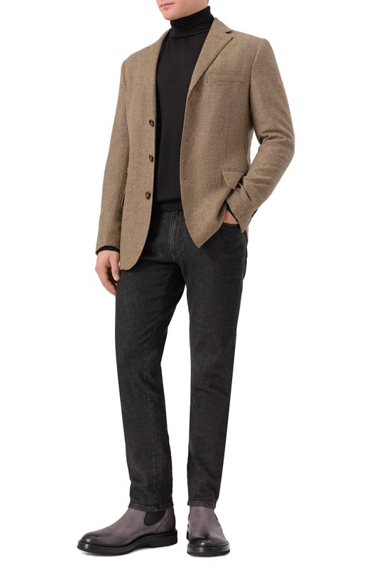 Пиджак из шерсти и кашемира Corneliani 266557-2618385 Бежевый  266557-2618385 Фото 3