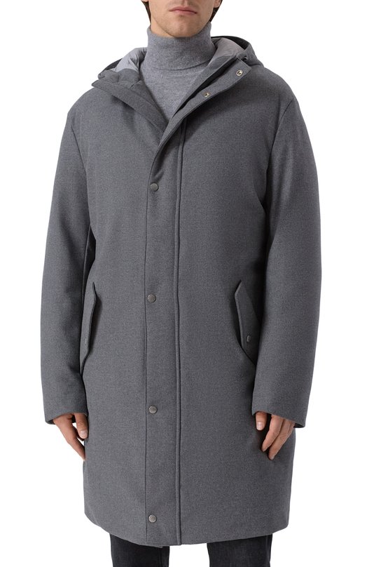 Утепленное пальто BOSS 50550790 Серый  50550790 Фото 3