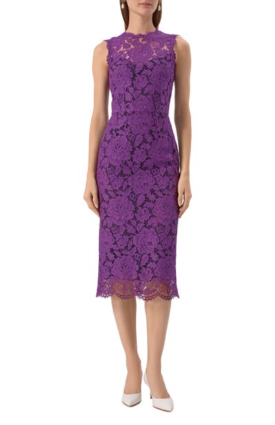 Платье из вискозы и хлопка DOLCE & GABBANA, арт. F6H0ZT/HLM7L, фот�о 3