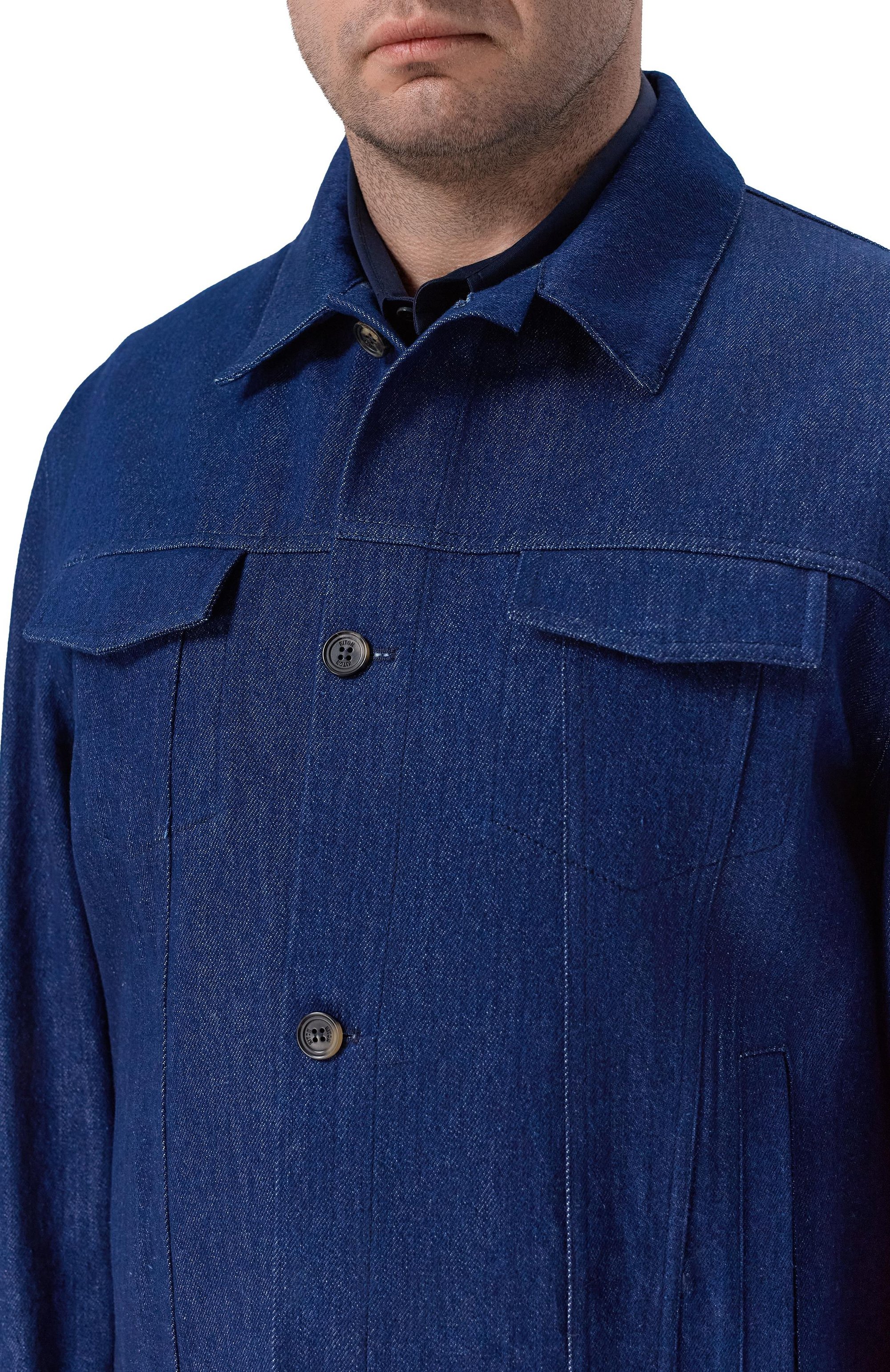 Джинсовая куртка KITON темно-синего цвета по цене 452500 руб., арт. UW2334V0832H_001, фото 5 Джинсовая куртка KITON, арт. UW2334V0832H_001, фото 5