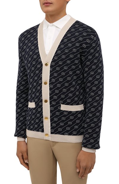 Кардиган из хлопка и шелка GUCCI, арт. 660290/XKBWA, фото 3