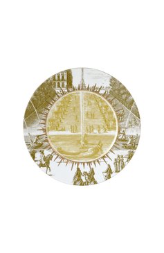 Обеденная тарелка versailles BERNARDAUD золотого цвета, арт. 2050/21761 | Фото 1 (Интерьер_коллекция: Versailles Enchante; Интерьер Кросс-КТ: Обеденная посуда; Ограничения доставки: fragile-2)