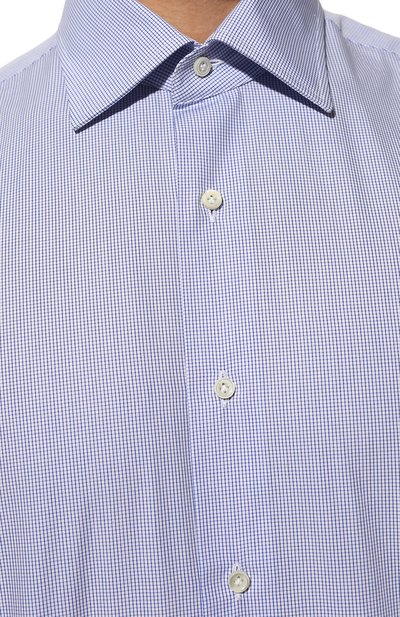 Хлопковая сорочка ALESSANDRO GHERARDI синего цвета по цене 18650 руб., арт. BP1-1G-7T/1069, фото 5 Хлопковая сорочка ALESSANDRO GHERARDI, арт. BP1-1G-7T/1069, фото 5