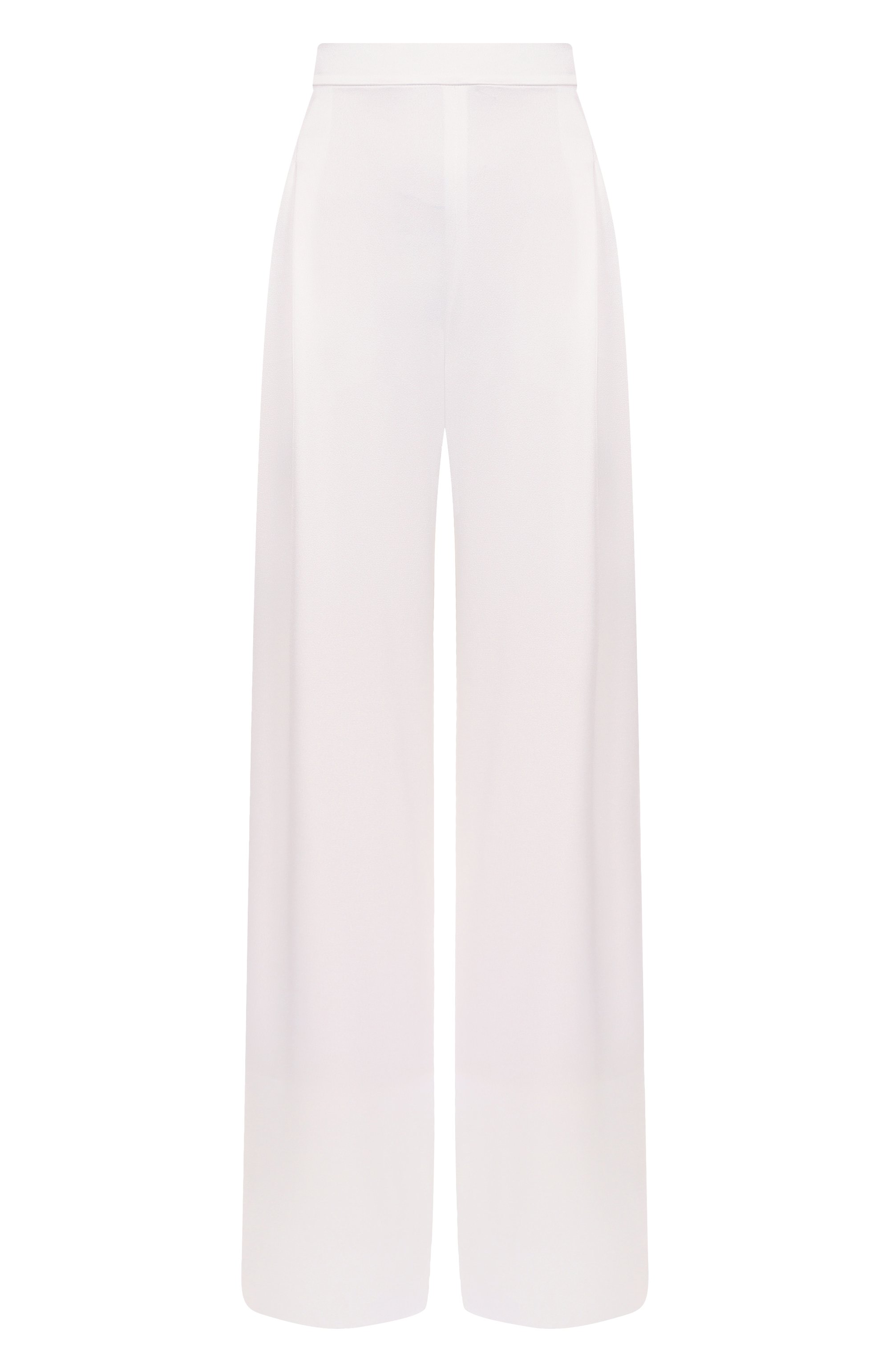 Атласные брюки MAX MARA STUDIO белого цвета по цене 47150 руб., арт. IETI, фото 1 Атласные брюки MAX MARA STUDIO, арт. IETI, фото 1