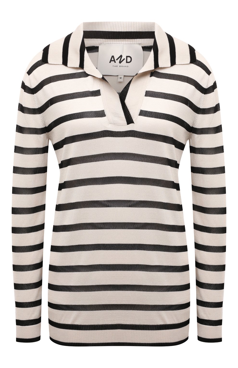 Пуловер из вискозы AND THE BRAND разноцветного цвета по цене 25760 руб., арт. S23-JM017-1603-1190, фото 1 Пуловер из вискозы AND THE BRAND, арт. S23-JM017-1603-1190, фото 1