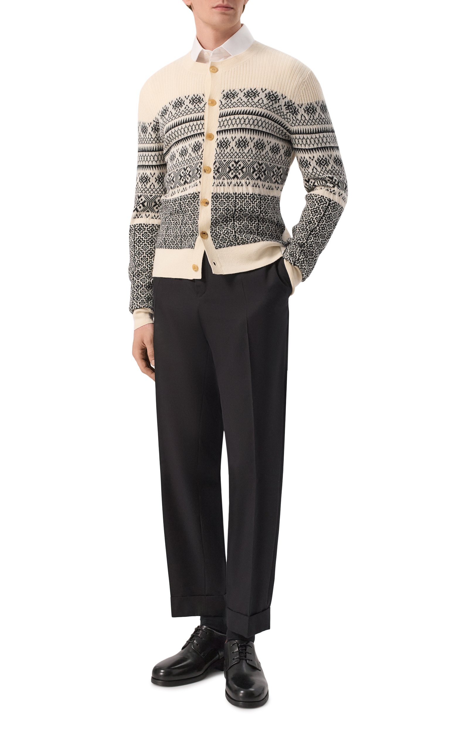 Брюки из хлопка и шерсти DRIES VAN NOTEN черного цвета по цене 76450 руб., арт. 020904/4302, фото 2 Брюки из хлопка и шерсти DRIES VAN NOTEN, арт. 020904/4302, фото 2
