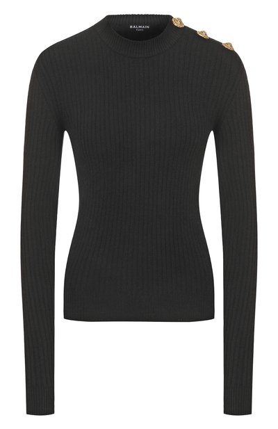 Женский пуловер из кашемира и шерсти BALMAIN, арт. FF0KD095/KJ17