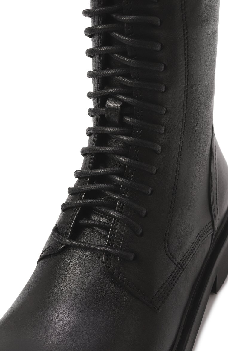 Женские кожаные ботинки danny ANN DEMEULEMEESTER черного цвета, арт. B0010062/LT047 | Фото 7 (Материал внутренний: Натуральная кожа; Подошва: Платформа; Каблук высота: Низкий; Материал внешний: Натуральная кожа; Драгоценные камни: Проставлено; Материал сплава: Проставлено; Женское Кросс-КТ: Военные ботинки; Материал утеплителя: Без утеплителя)