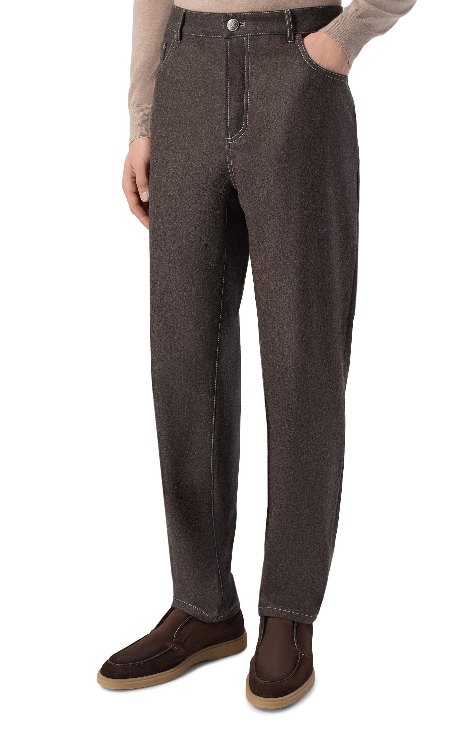 Шерстяные брюки BRUNELLO CUCINELLI, арт. M038PF1012, фото 3
