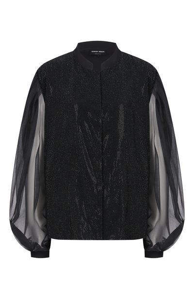 Женская атласная блузка с отделкой стразами GIORGIO ARMANI, арт. GW004387/AF30225