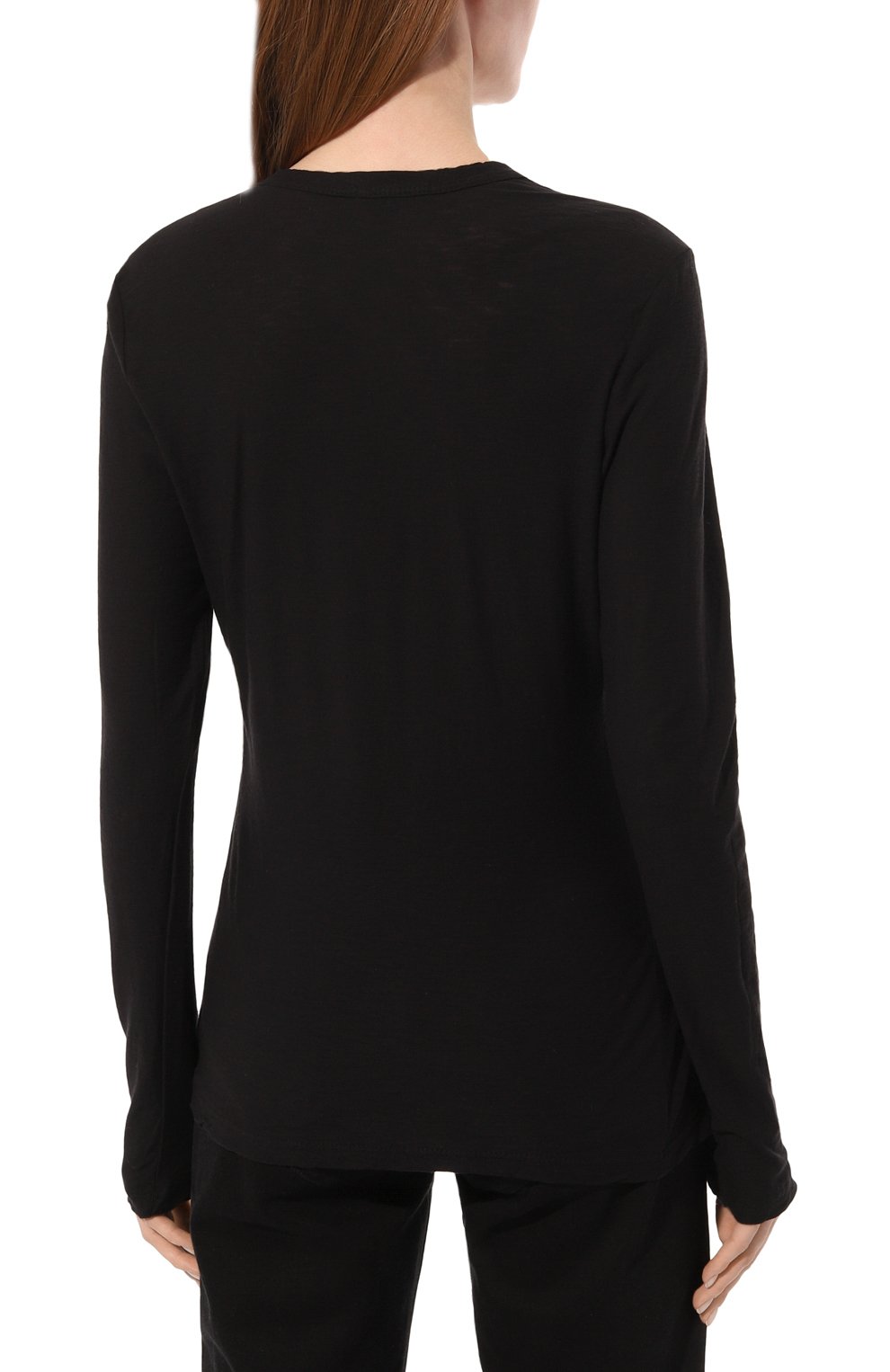 Хлопковый лонгслив JAMES PERSE, арт. WUA3361/BLK, фото 4